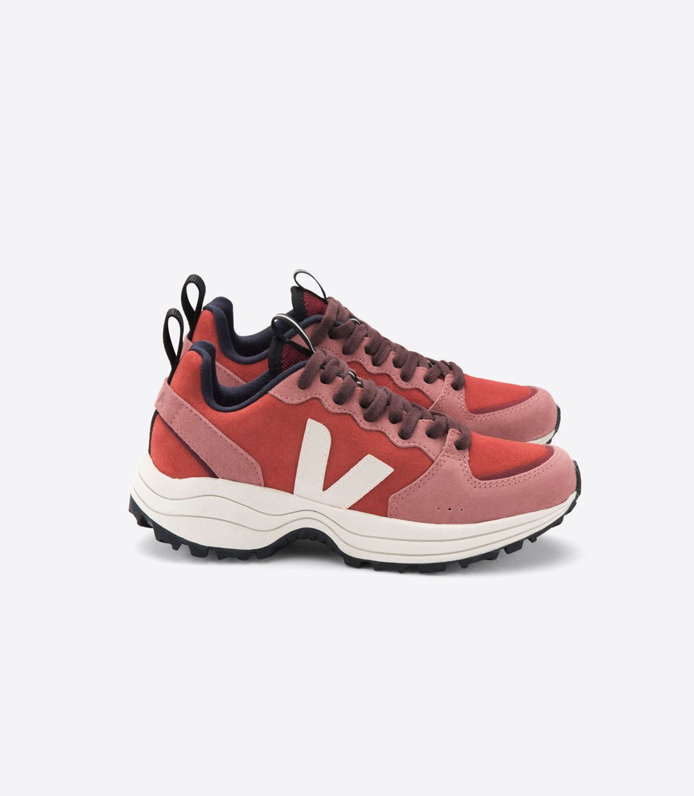 Veja Sneakers Womens - Venturi Suede - Red/White - 3901DROVI